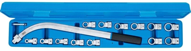 Bgs Technic - Spannrollenschlüssel-Satz Zwölfkant sw 12 - 19 mm / E-Profil sw E10 - E18 15-tlg.