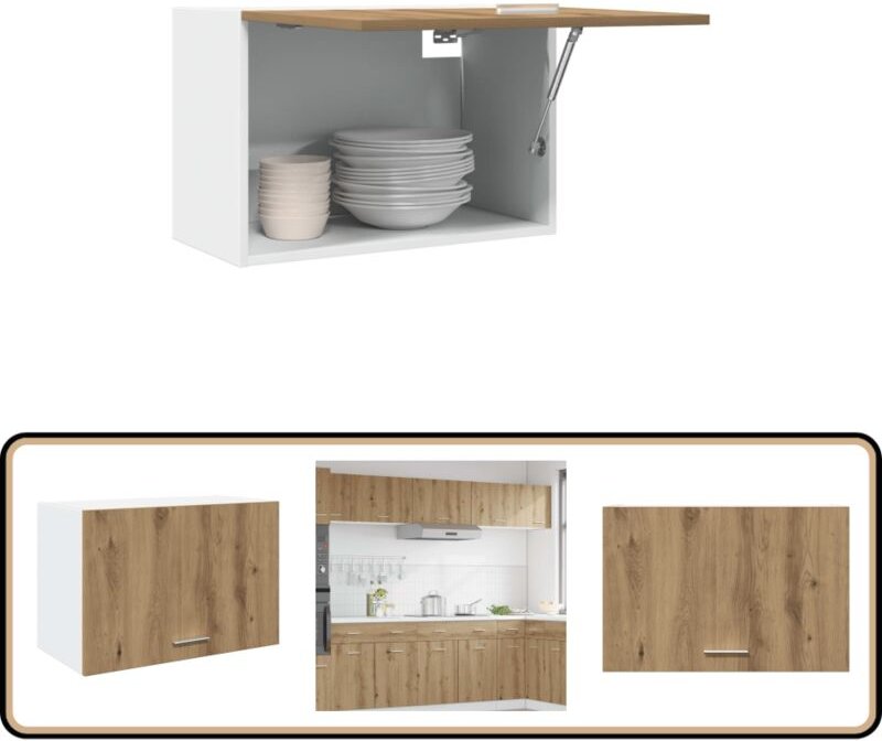 Hängeschrank Artisan-Eiche 60x31x40 cm Holzwerkstoff - Vidaxl