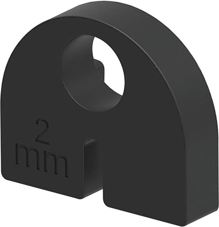 Economy - Einlage zu Glasklemmbeschlag Modell 20 für 2 mm Blechplatte, Gummi