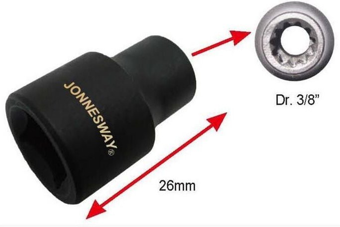 Jonnesway nasadka 11-kątna do zacisków hamulcowych samochodów ciężarowych an040244