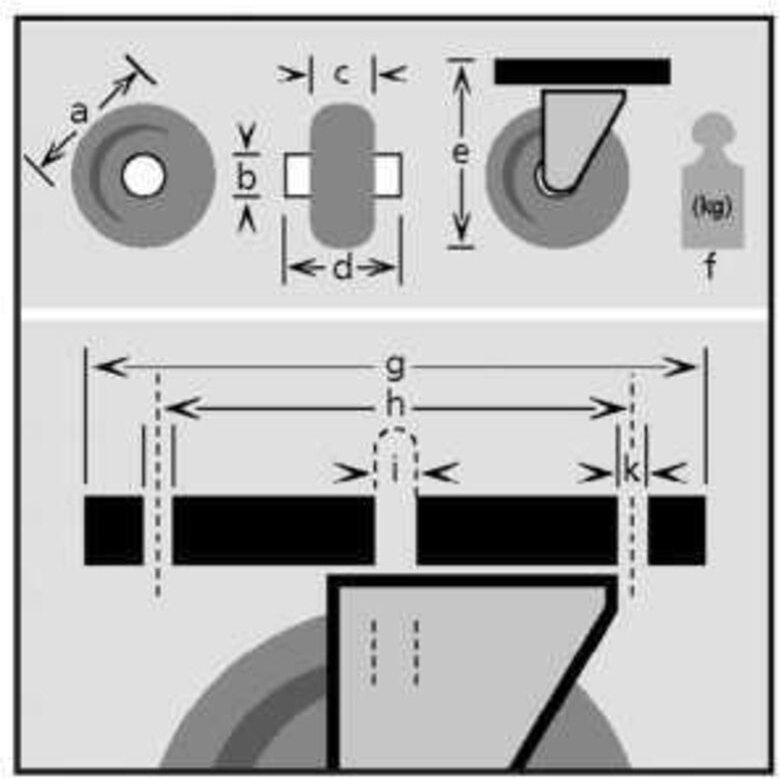 Thumbnail - Bs-r Schwerlast-Lenkrolle ø 150 mm Rad Guss-Polyurethan 600 kg