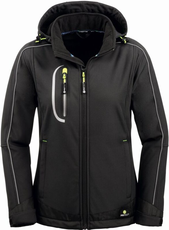 4PROTECT® Damen-Softshelljacke MARYLAND, Schwarz 46