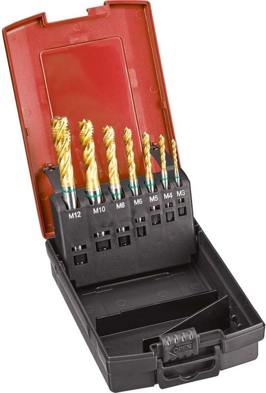 Format - Maschinengewindebohrer- Set hsse TiN Typ uni 6H Grundloch M3-M12 gt