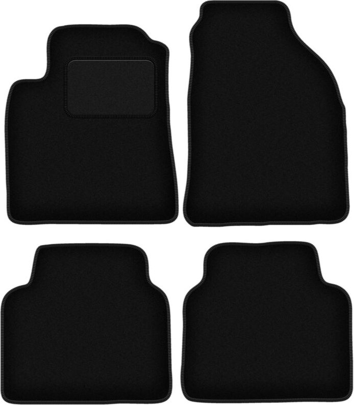 Schwarze Velours-Fußmatten für: Hyundai Matrix Minivan (2001-2010)