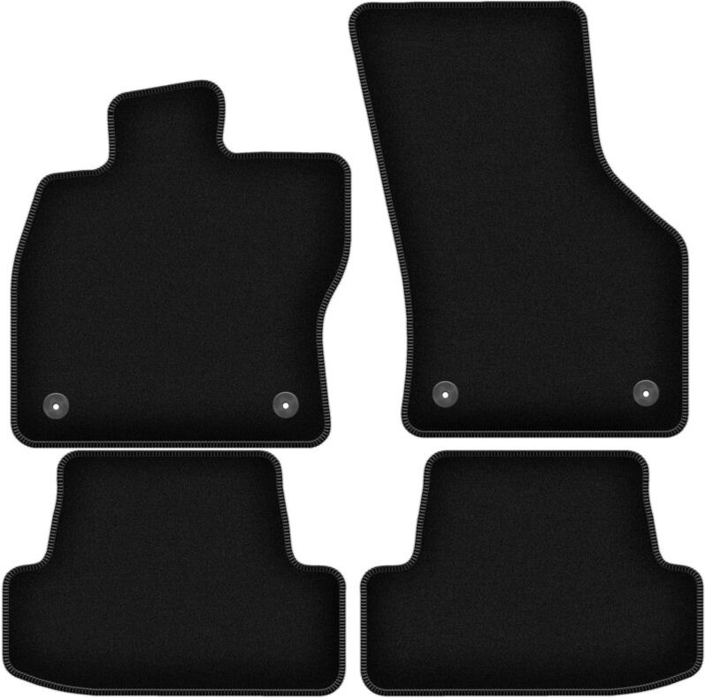 BASIC schwarze Veloursmatten für: Audi A3 8V Fließheck 5-Türer, Cabrio (2012-)