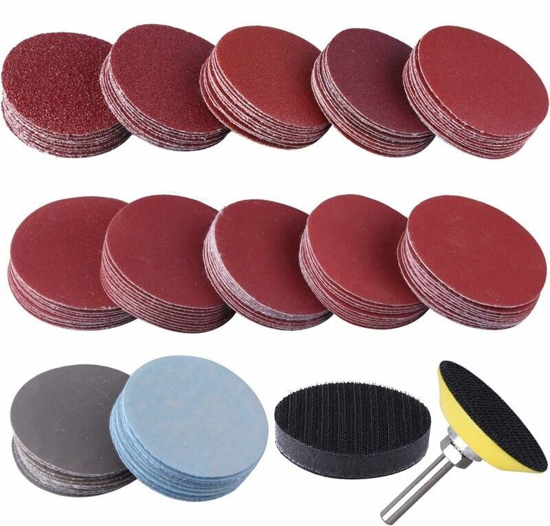 120 Stück 50 mm Schleifscheiben Schleifscheiben Körnung 60 80 120 180 240 400 600 800 1000 1200 2000 3000 zum Schleifen ...