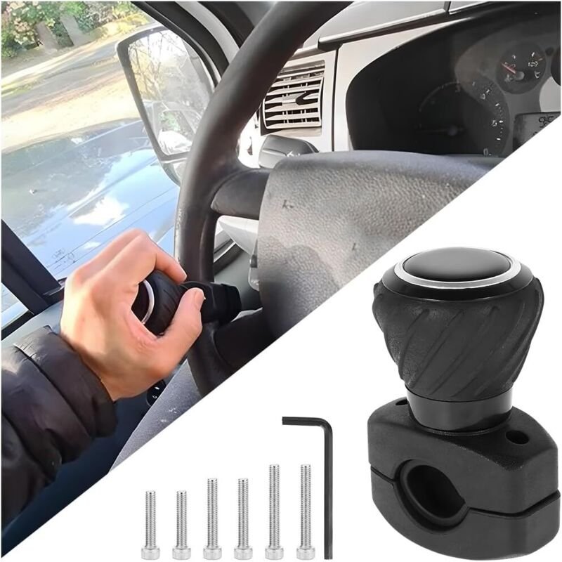 Lntyq - Universeller Auto-Lenkradknopf, universeller Auto-Lenkradknopf, Lenkradassistenzknopf für flexible Steuerung, ge...
