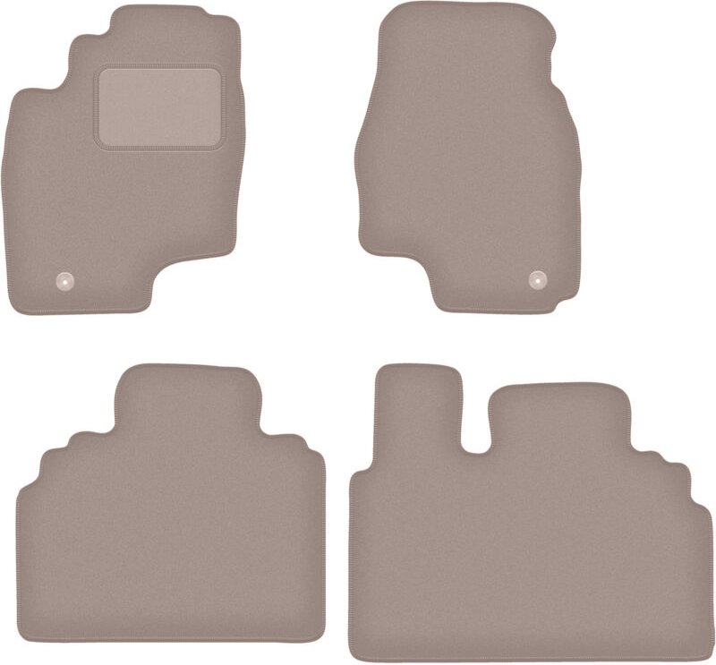 Beige Veloursmatten für: Toyota Previa II Minivan (2000-2005)