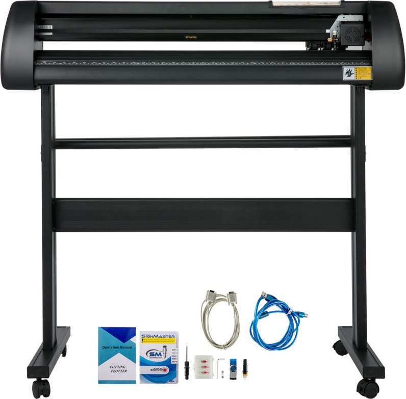 Vinyl-Schneidemaschine, 34 Zoll, einstellbare Kraft und Geschwindigkeit, Schilderherstellungsset - Mophorn