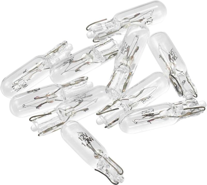 Tigrezy - 10 Stück dc 12 v T5 W1,2 w LED-Glühlampen-Armaturenbrettleuchte weiß für Auto