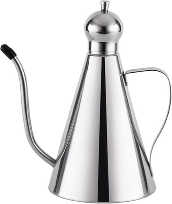 Tropffreie Ölmenage aus Zinn/Edelstahl-Olivenölflasche/Spender mit Öl (500 ml)