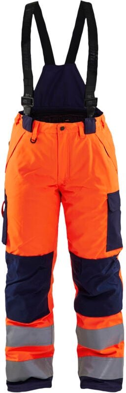 Arbeits-Hosenträgerhose für den Winter, hohe Sichtbarkeit, Damen 7885 – Neonorange / Marine 2XL – FR(50) – SE(C48) – Kur...