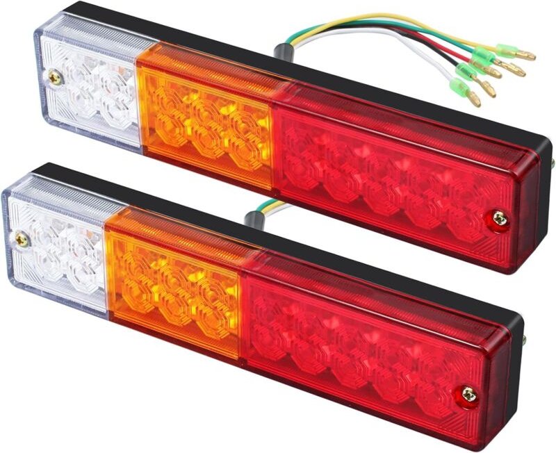 Thumbnail - 2 x LED-Rücklichter, Blinkerleuchte, 40 LEDs, Universal-Rücklicht, 12 V, 24 V, für LKW, Anhänger, Wohnwagen, UV, Boot, W...