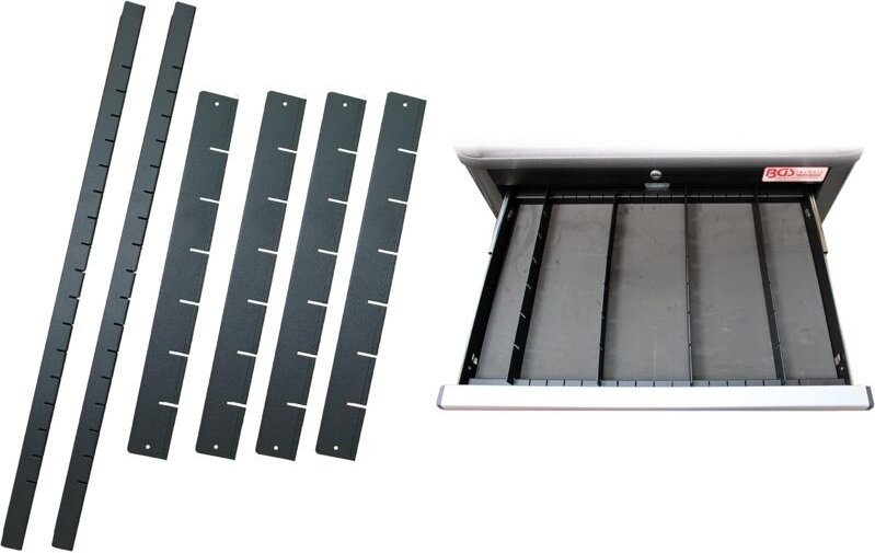 Schubladenteiler für Werkstattwagen profi 6-tlg.