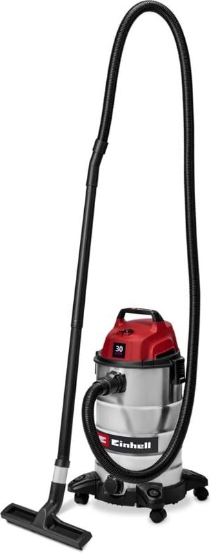 Einhell Nass-Trockensauger TC-VC 3055 S (950 W, 190 mbar Saugleistung, 30 L Edelstahlbehälter, Rollen, Zubehörhalterung,...