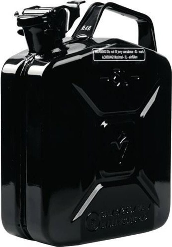 Kraftstoffkanister 5l Schwarz RAL 9005 Stahlbl.0,9mm L230xB120xH310mm