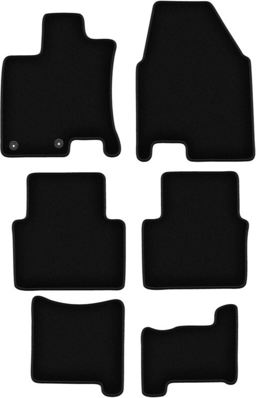 BASIC schwarze Veloursmatten für: Nisan Qashqai +2 Crossover (2008-2013)