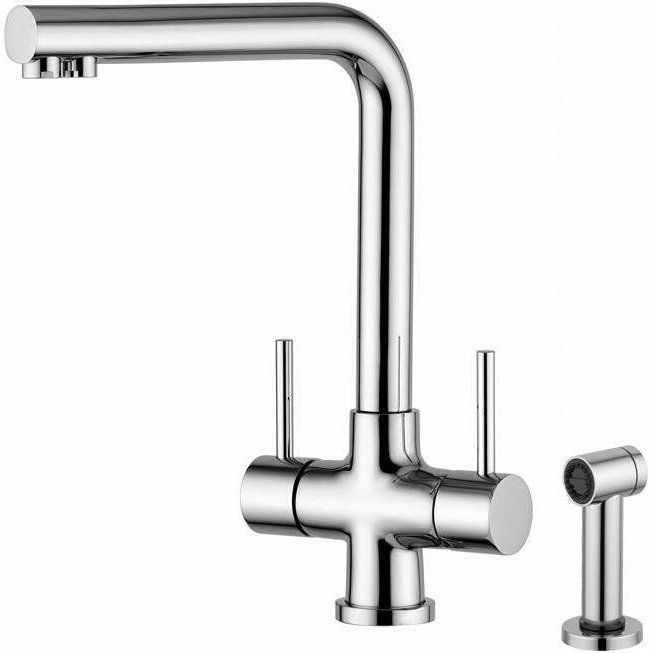 3-Wege-Küchenmischer mit Dusche Rub.Magistro 373 Chrom