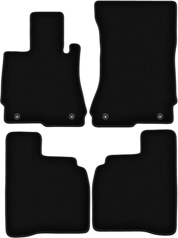 BASIC schwarze Veloursmatten für: Mercedes W221 S-Klasse Limousine lang (2005-2013)