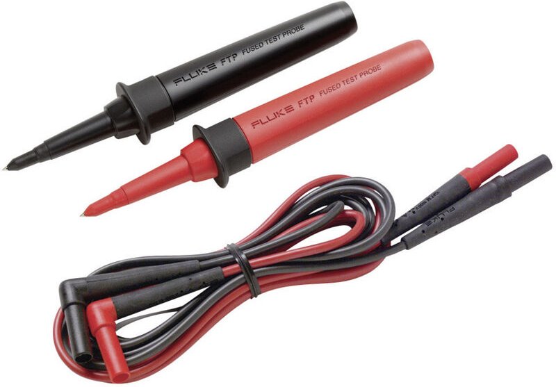 FTPL-1 Sicherheits-Messleitungs-Set Lamellenstecker 4 mm Lamellenstecker 4 mm 1.00 m Schwarz, - Fluke