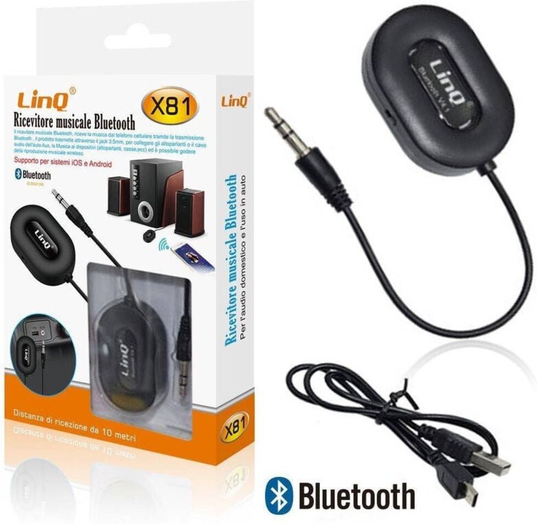 Trade Shop Traesio - Trade Shop - bluetooth-musikempfänger X81 für autolautsprecher aux-buchse freisprecheinrichtung kab...