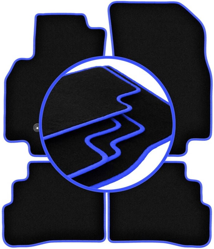 CARLUX-BLUE Autofußmatten für: Chevrolet Spark IV Fließheck (2015-)