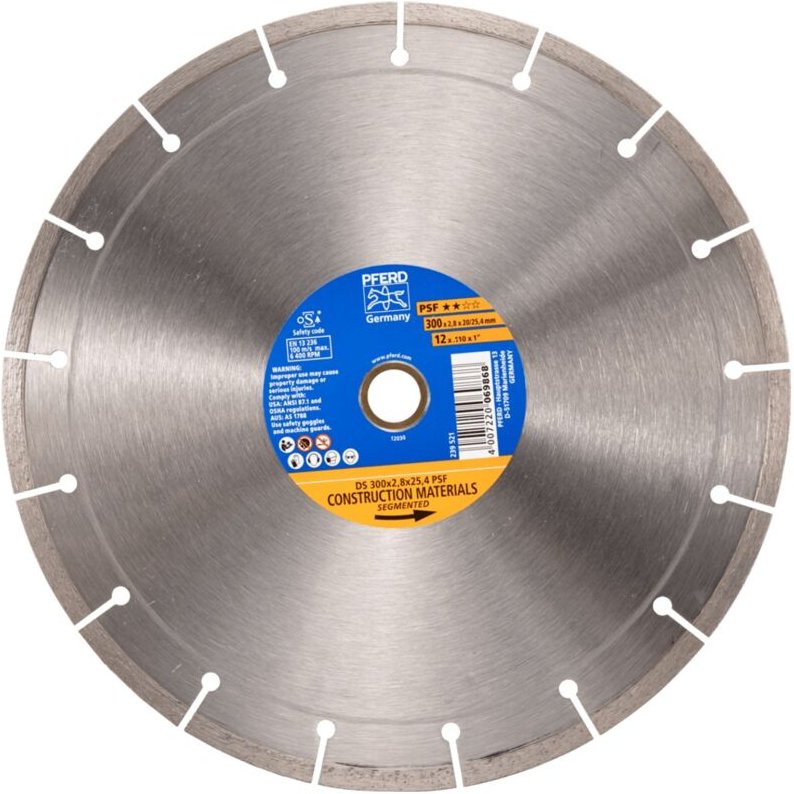 Pferd - Diamant-Trennscheibe ds 300x2,8x20/25,4 mm psf für schnelles Trennen von Stein und Beton