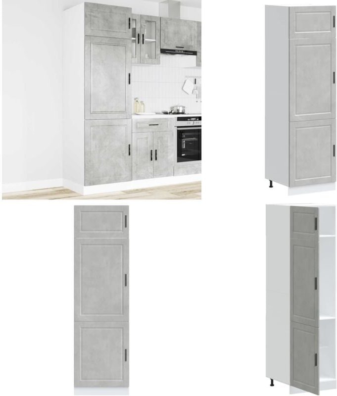 Küchenschrank Porto Betongrau Holzwerkstoff - Vidaxl