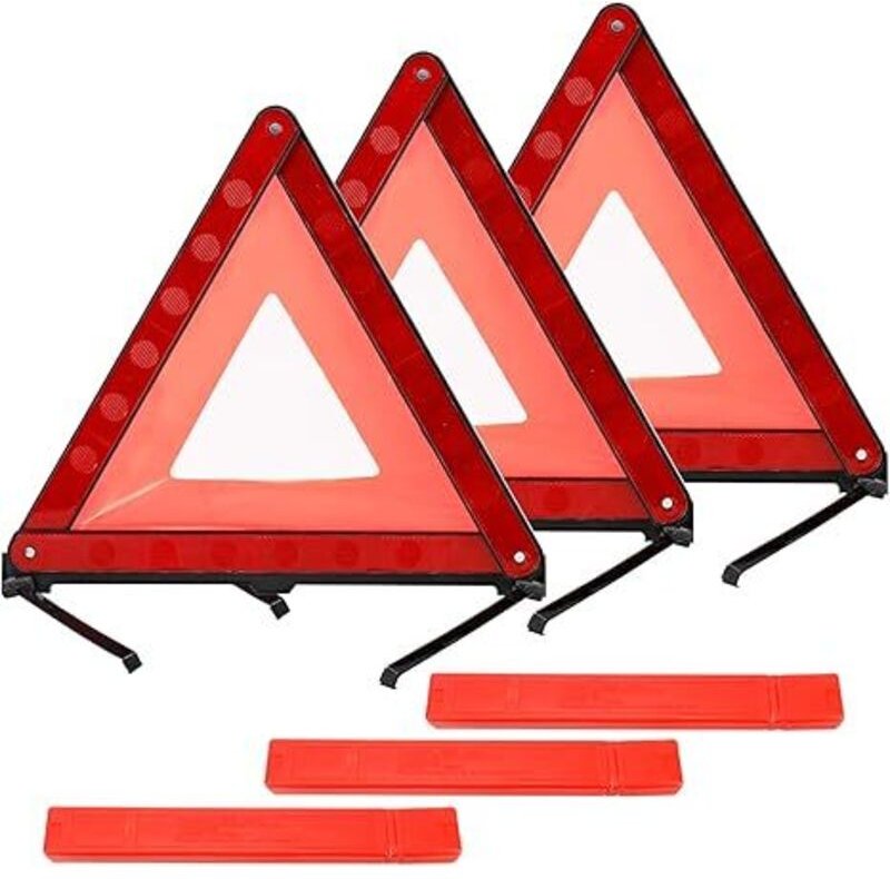 Ahlsen Notfall-Sicherheitswarnrahmen, dreieckiger Reflektor, faltbar, für Auto, lkw, Verkehrssicherheit, Warnschild mit ...