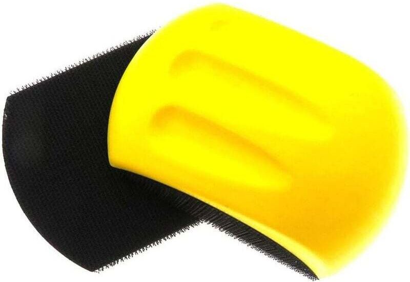 Ulisem2pcs 5 Zoll manueller Schleifblock, Handschleifblock, Maus-Schleifhaken und -Schlaufe, Maus-Polierpad, Handschleif...