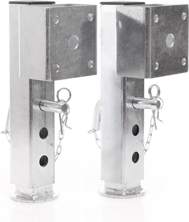 2x Stützfuß 350 mm Schwenkstütze bis 1300 kg aus Stahl für Anhänger inkl. Befestigungsmaterial - Xpotool