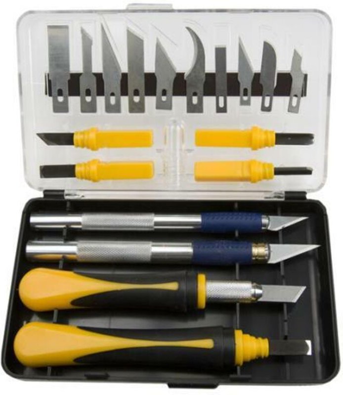 Drel noże i dłuta precyzyzyjne 22szt.