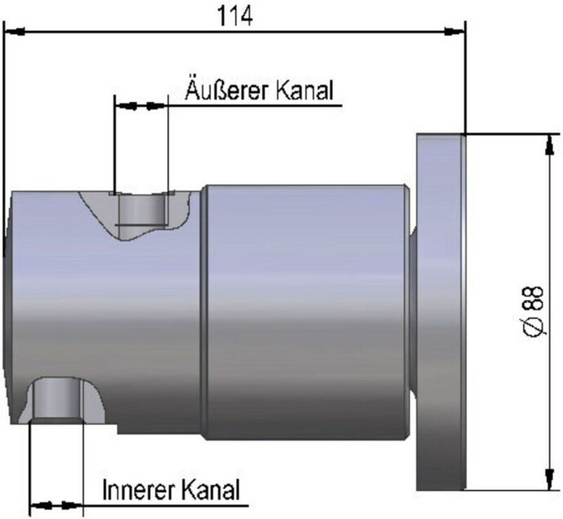 Röhm 2-Wege Drehdurchführung Luft/Hydrauliköl - 1118082