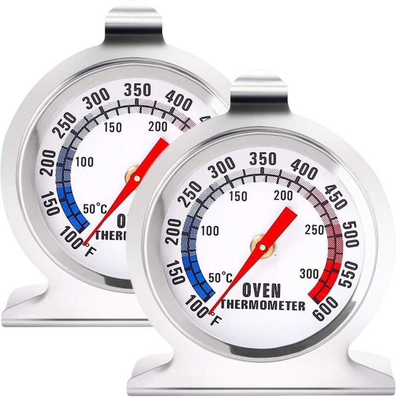 Dpzo - Ofenthermometer, 300 ℃/ 600 ℉ Thermometer zum Kochen von Lebensmitteln in der Küche, Edelstahlthermometer für Hol...