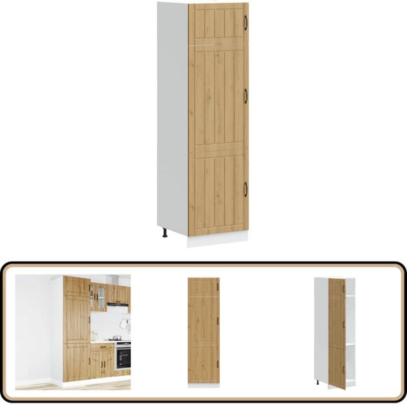 vidaXL Küchenschrank Lucca Artisan-Eiche Holzwerkstoff