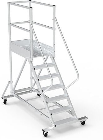 Mobile Plattform mit Geländer total - Maximale Arbeitshöhe 3.80m - PTF109-PT