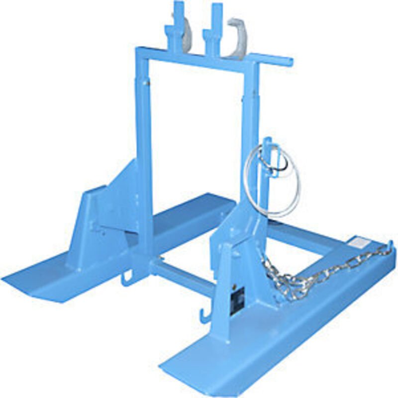 Bauer Mülltonnen-Kipper MK 120 mit Gabelzinkenaufnahme, 1x80/120l, Lichtblau