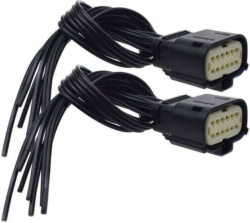 Woosien - 2 Stück 68364272aa Scheinwerfer-Stecker-Pigtail-Kabelbaum für 2015–2018 Ladegerät