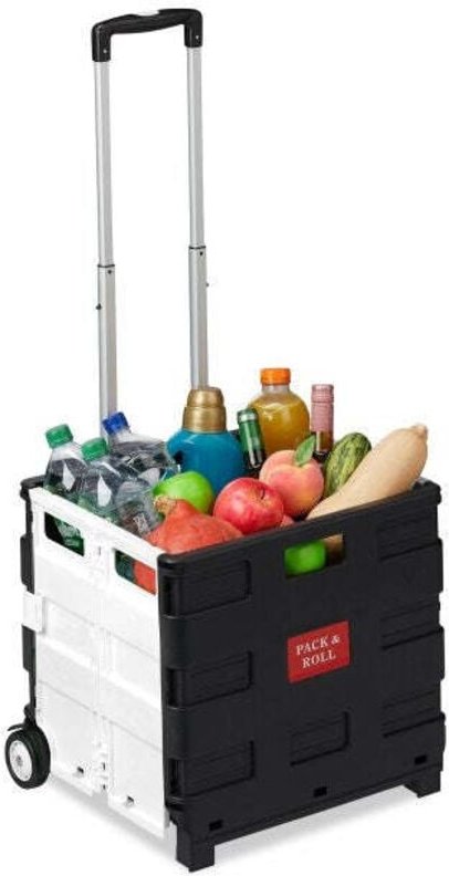 Folding shopping trolley