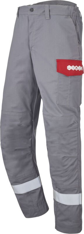 Hosen Olca Graustahl/rot M - Fr(44-46)