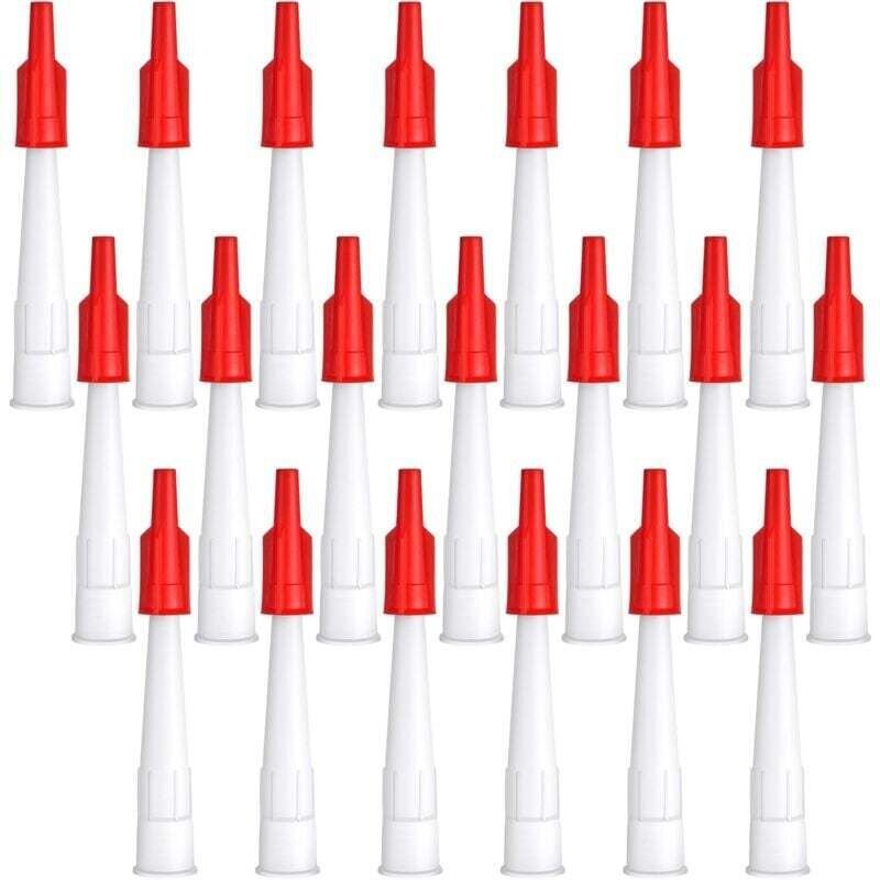 Kartuschenspitzen, 20er-Pack transparente Silikon-Ersatzspitzen, Silikon-Kartuschenspitze für Silikonpistole, Versiegelu...