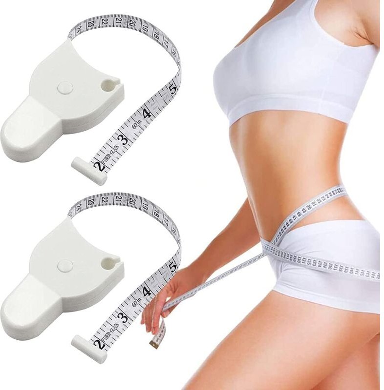 Qiedie - Stück 150 cm einziehbares Maßband, weißes weiches Maßband, Nähband, Körpermaßband, zum Nähen und Messen von Tai...