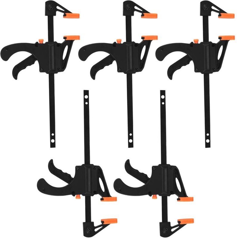 5 Stück Schnellspannzwingen, 10,2 cm Zimmermannszwingen, Ratschenzwingen, DIY-Holzbearbeitungszwingen, Einhandzwinge für...