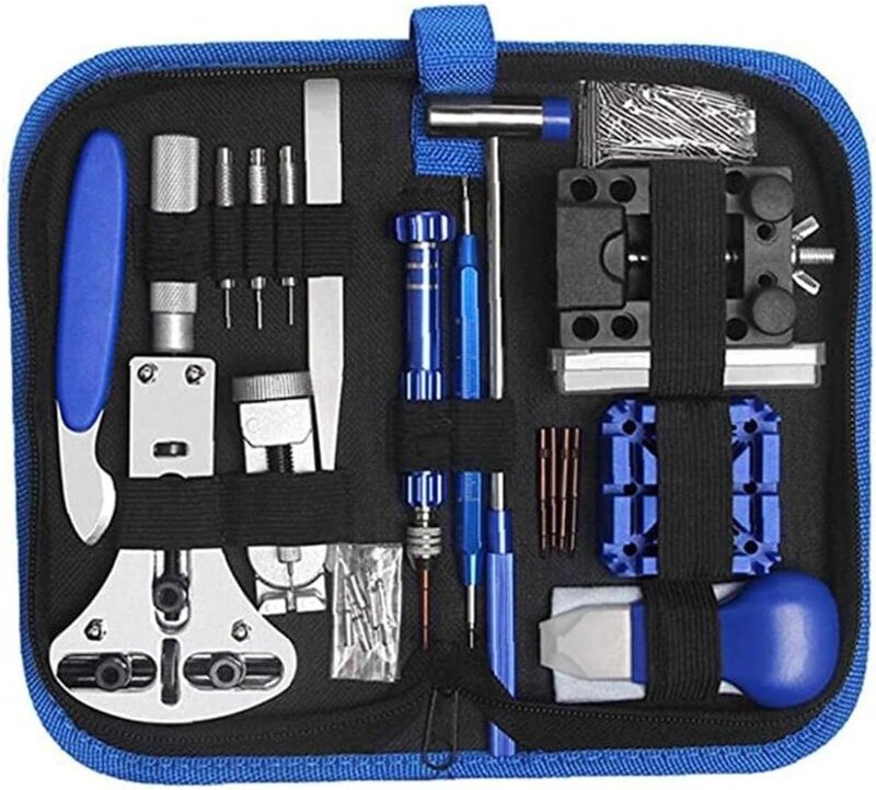 185-teiliges Uhrenreparaturset, Uhrmacherwerkzeuge, Armbandverbindungs-Rückseitengehäusehalteröffner, Federstegstift-Wer...