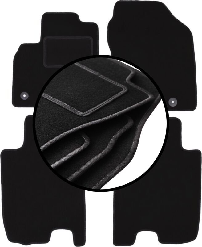 Komplettset Veloursmatten für: Honda City V Limousine (2008-2011)