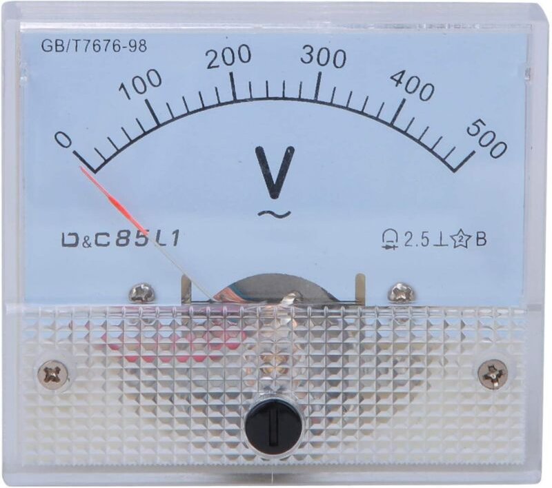 Thumbnail - Ahlsen - Analoges Voltmeter, mechanisches DC-Voltmeter, Bereich 0–500 v, Spannungsprüfer, Detektor, Messtafel