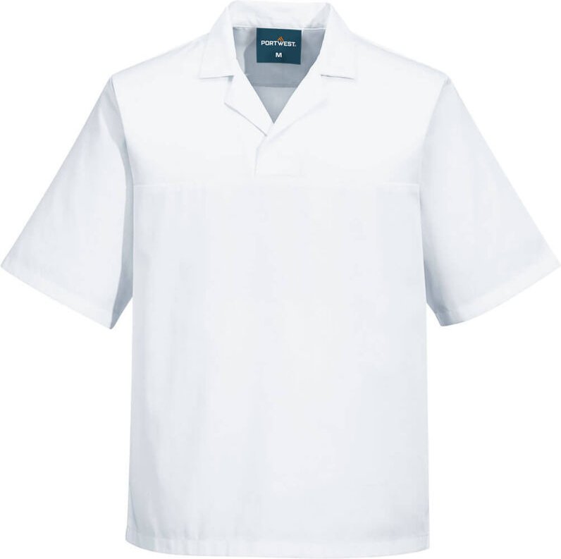 Kurze Ärmel Tunika weiß XS