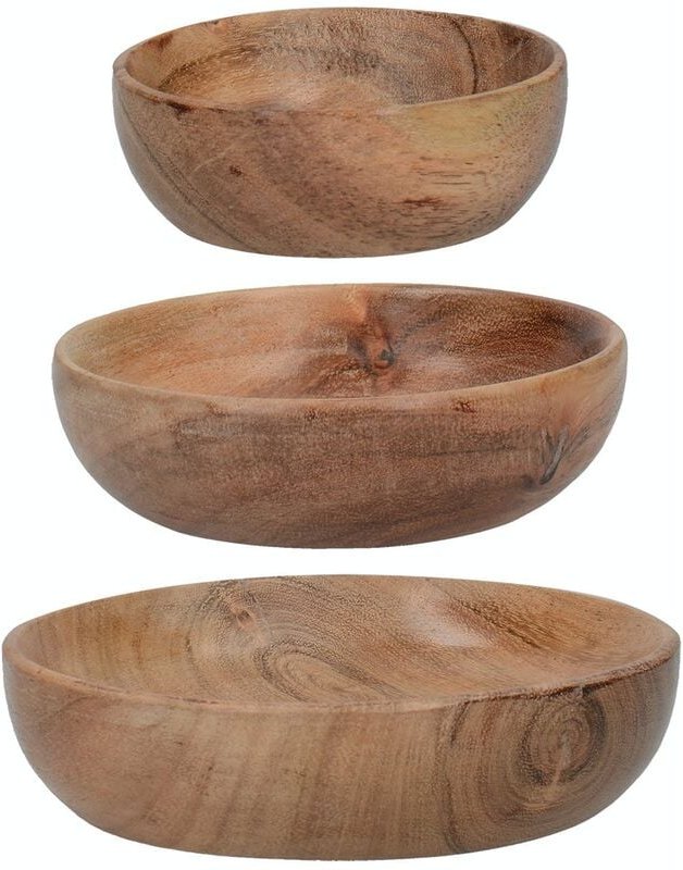 Schalen de Holz für Snacks oder Dips Artesà, Servierplatten, Snackplatten de Holz de Akazie, 12,4 cm (5 in), 10,2 cm (4 ...