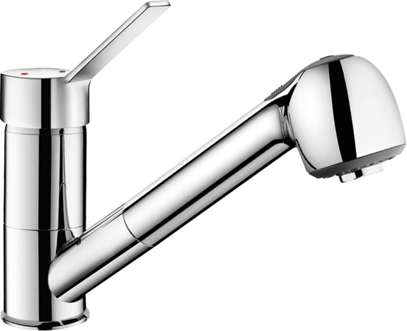 Delabie SPT-EHM, EP, Schwenkauslauf, H105mm, Auszugbrause, Bediengr.