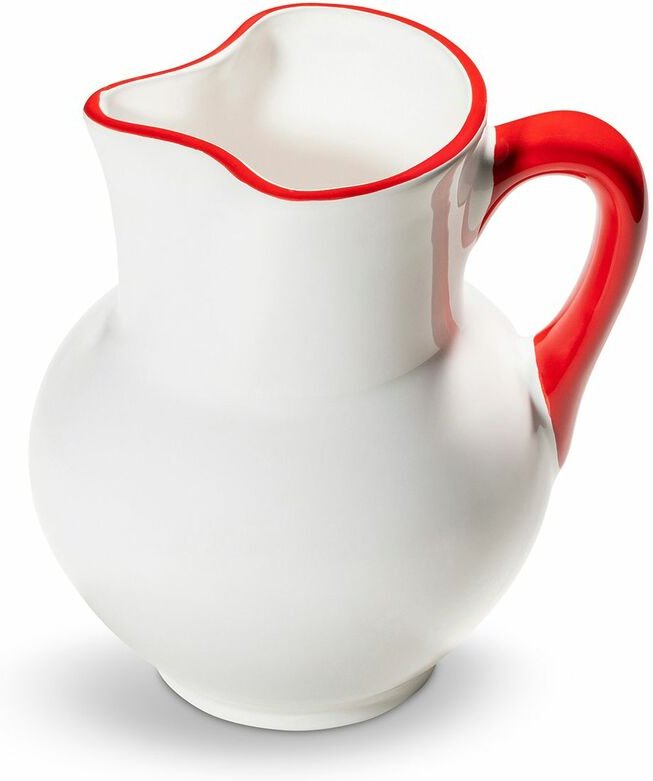 Gmundner Keramik - Rubinroter Rand, Krug Wiener Form (1L)